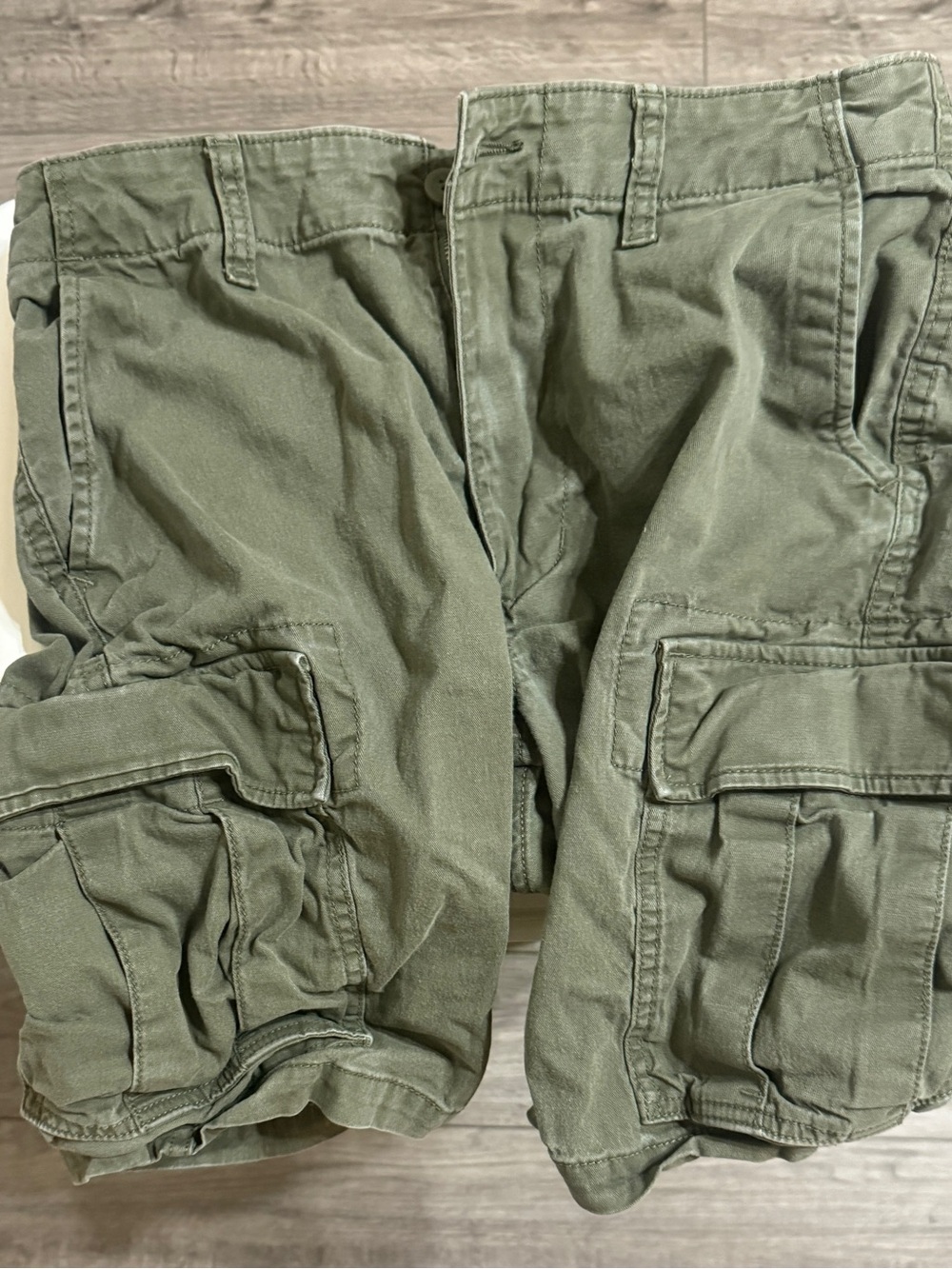 Old Navy Olive Green Straight Lived In Cargo Shorts